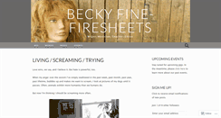 Desktop Screenshot of beckyfinefiresheets.com